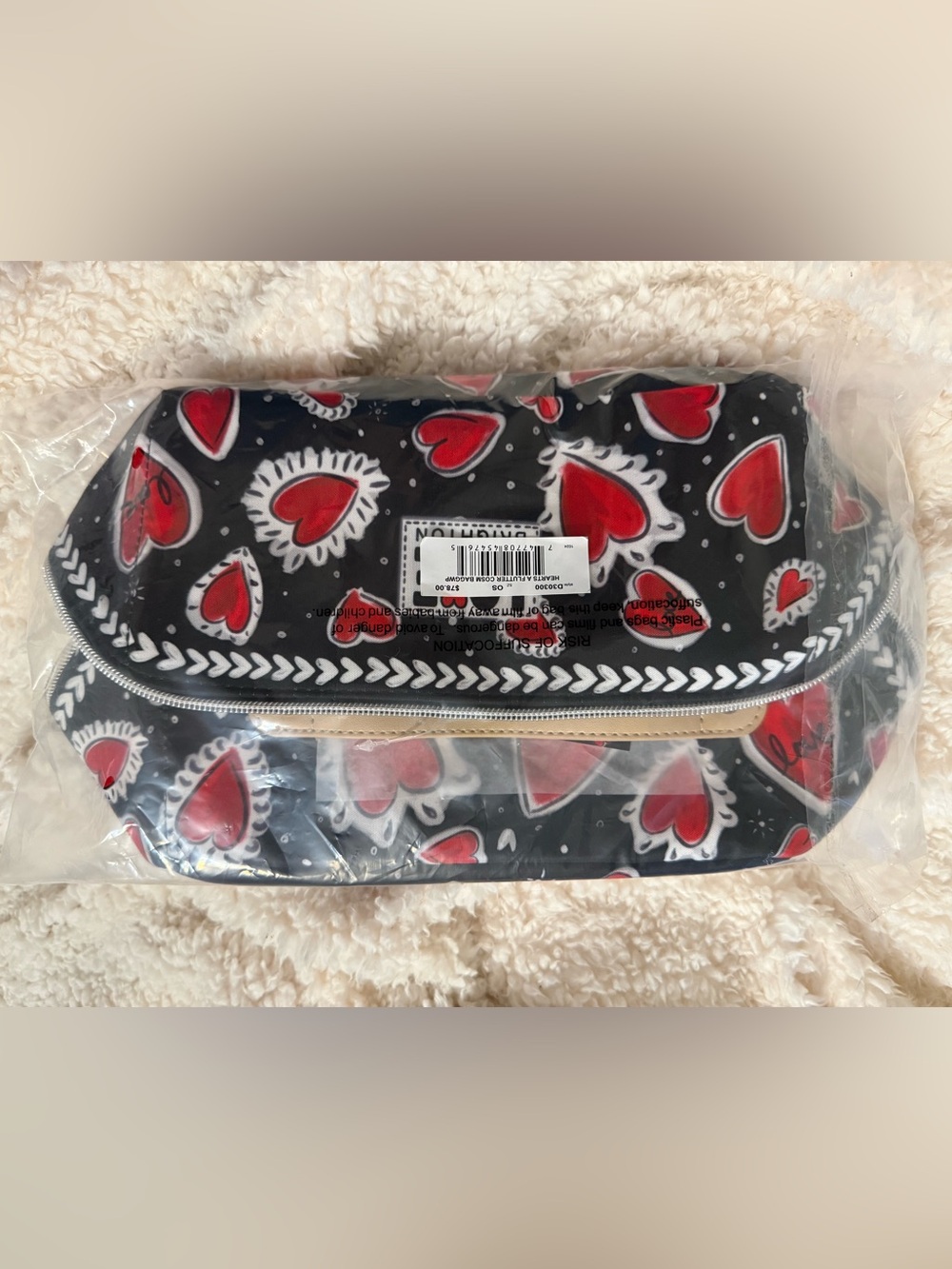 **NWT** Brighton L❤️VE Navy & Red, Hearts a Flutter, Cosmetic Bag